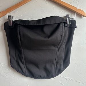 Showpo Black Corset Top Bustier Structured Vaira Y2K Coquette Going Out 4